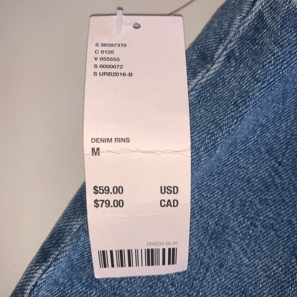 BDG Urban Outfitters Blue Denim A Line Mini Skirt Snap Button Front Pockets M - Picture 6 of 8